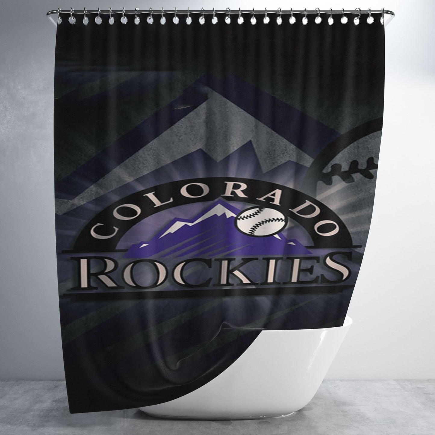 Colorado Rockies Baseball 7 Bathroom Shower Curtain Fabric Waterproof | 66 X 72 Inch