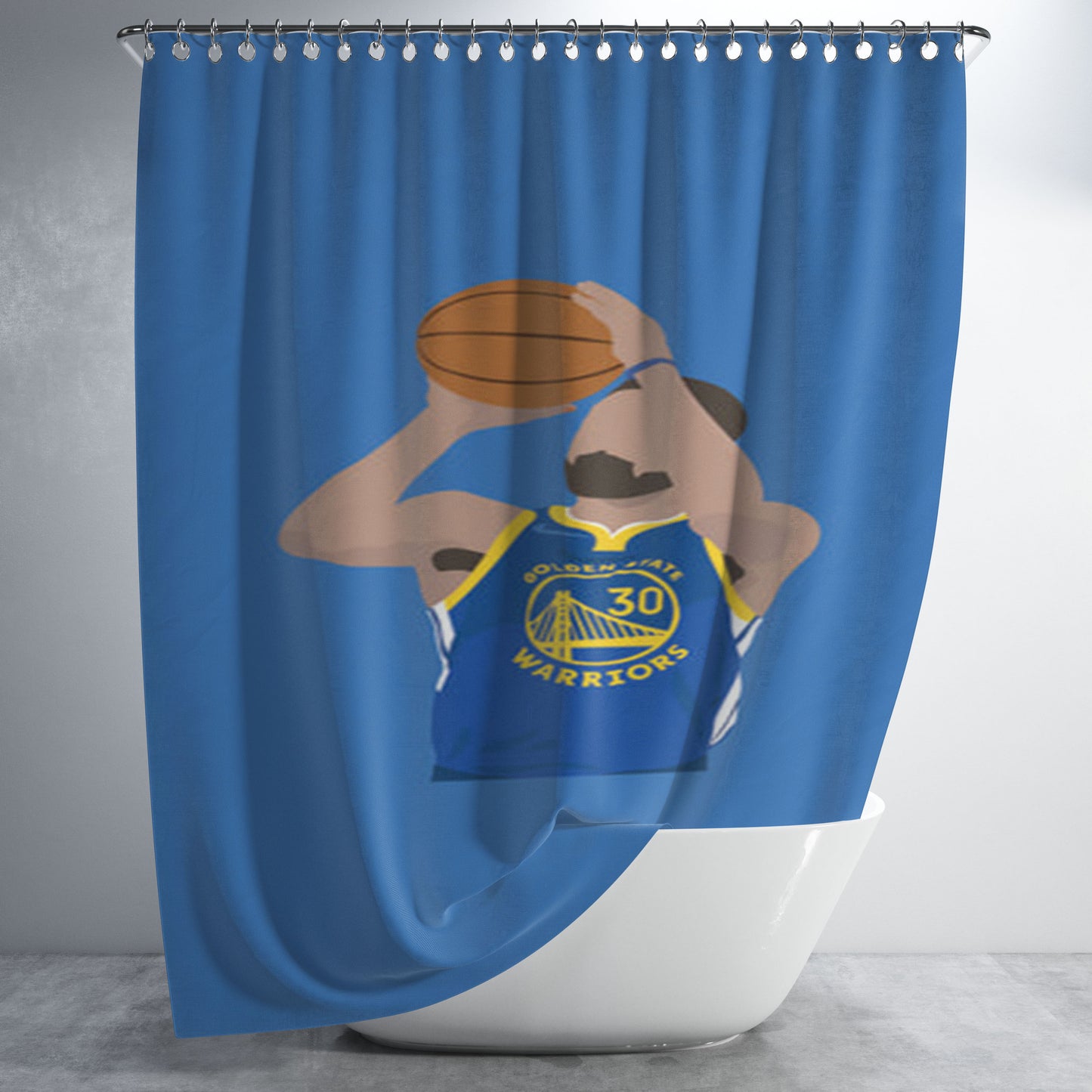 Curry - Basketball Bathroom Shower Curtain Fabric Waterproof | 66 X 72 Inch