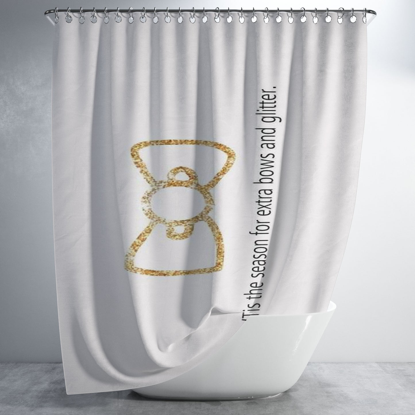 Kate Spade Valentine Purse Balenciaga Satchel Purses Gold Tape Bathroom Shower Curtain Fabric Waterproof | 66 X 72 Inch