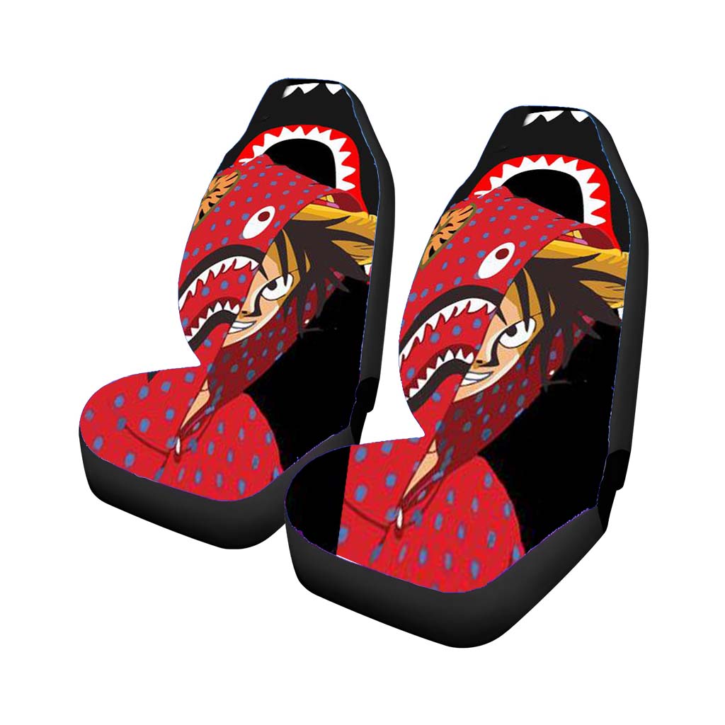 Luffy Wearing A Bape Hoodie Car Seat Covers
