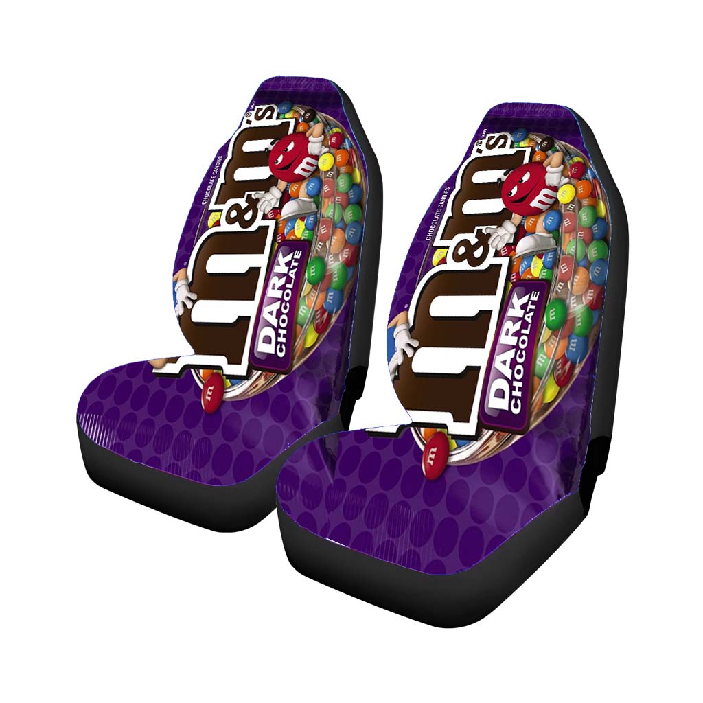 M&M Dark Chocolate Candy Car Seat Covers