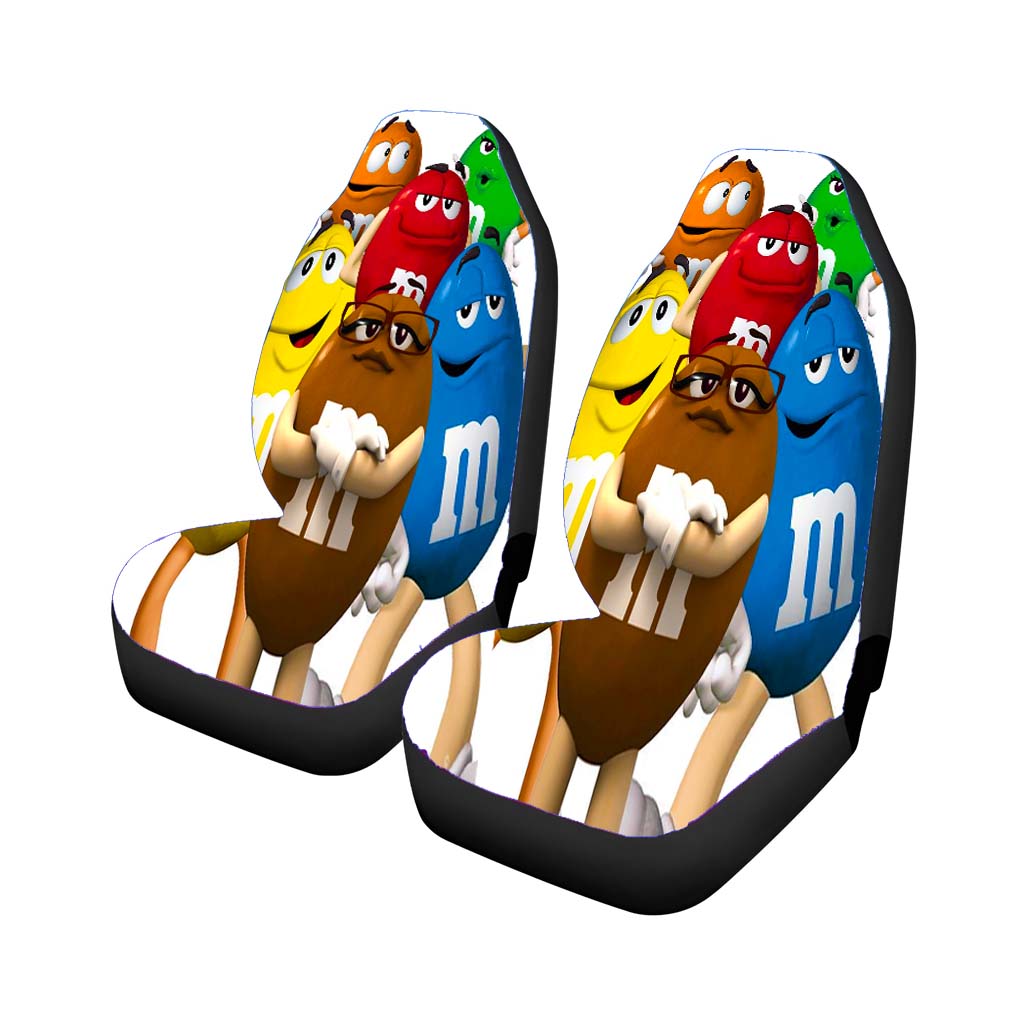 M&M'S Characters With Brown Car Seat Covers