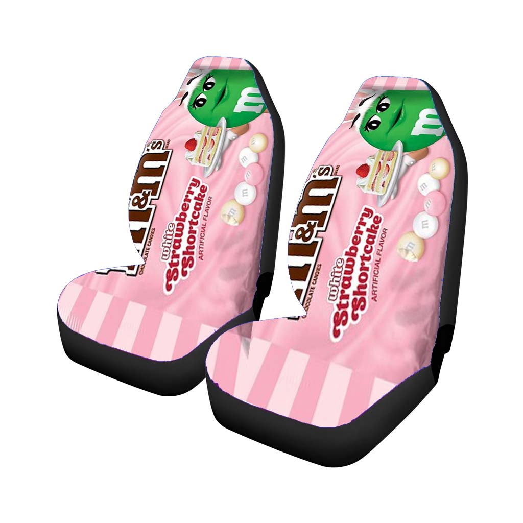 M&M White Strawberry Shortcake Candy Car Seat Covers