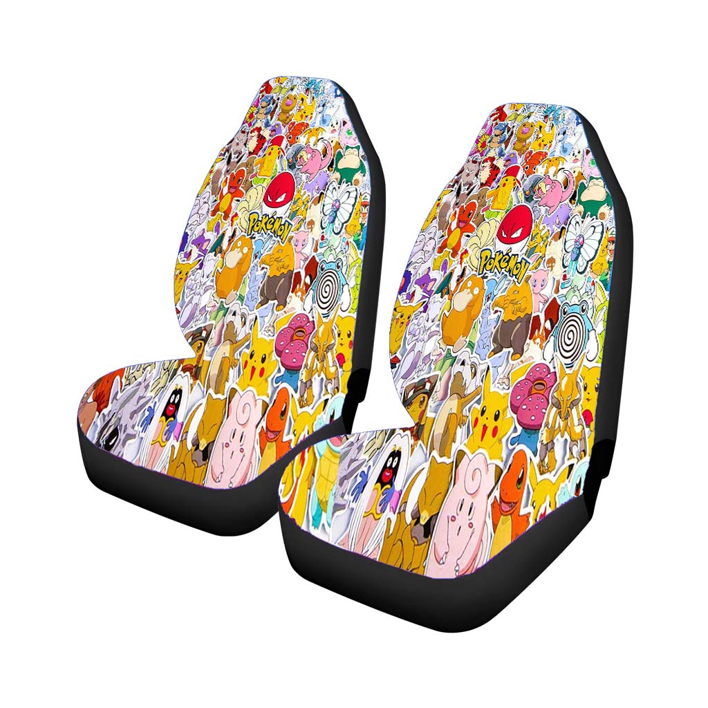 Many Cute Pokemon Creature Characters Cartoon Car Seat Covers