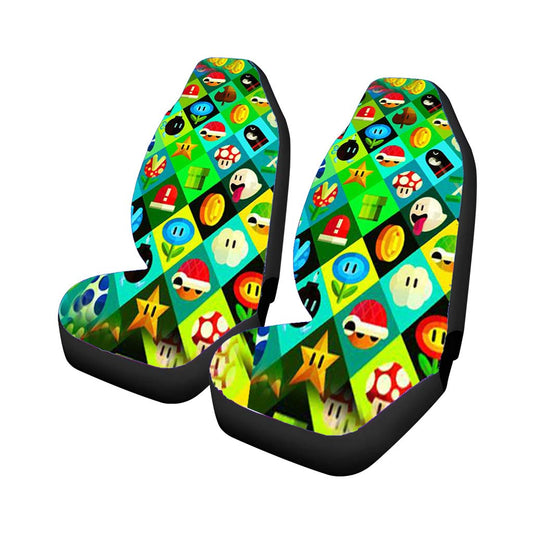 Mario Bros Icons Car Seat Covers Universal Fit