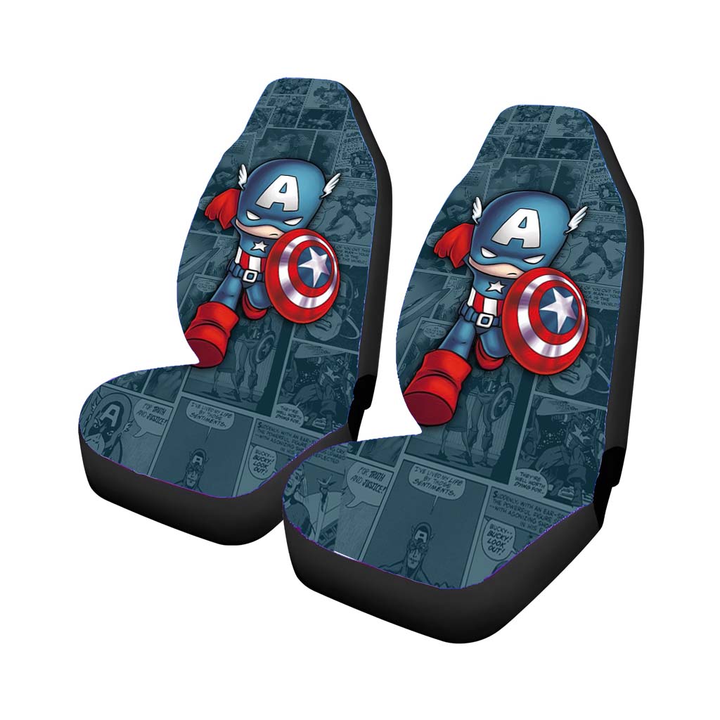 Marvel Studio Captain America Comic Car Seat Covers