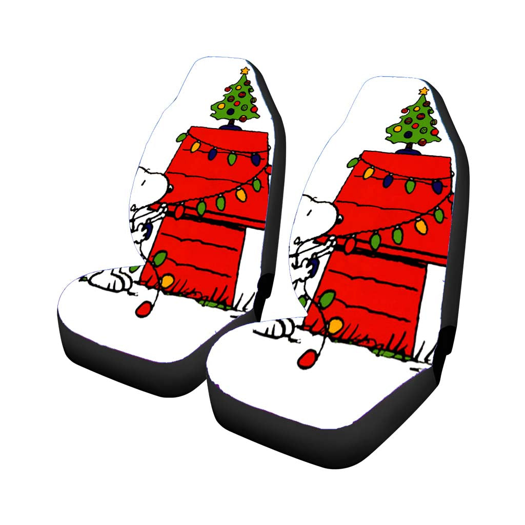 Merry Christmas Snoopy Car Seat Covers
