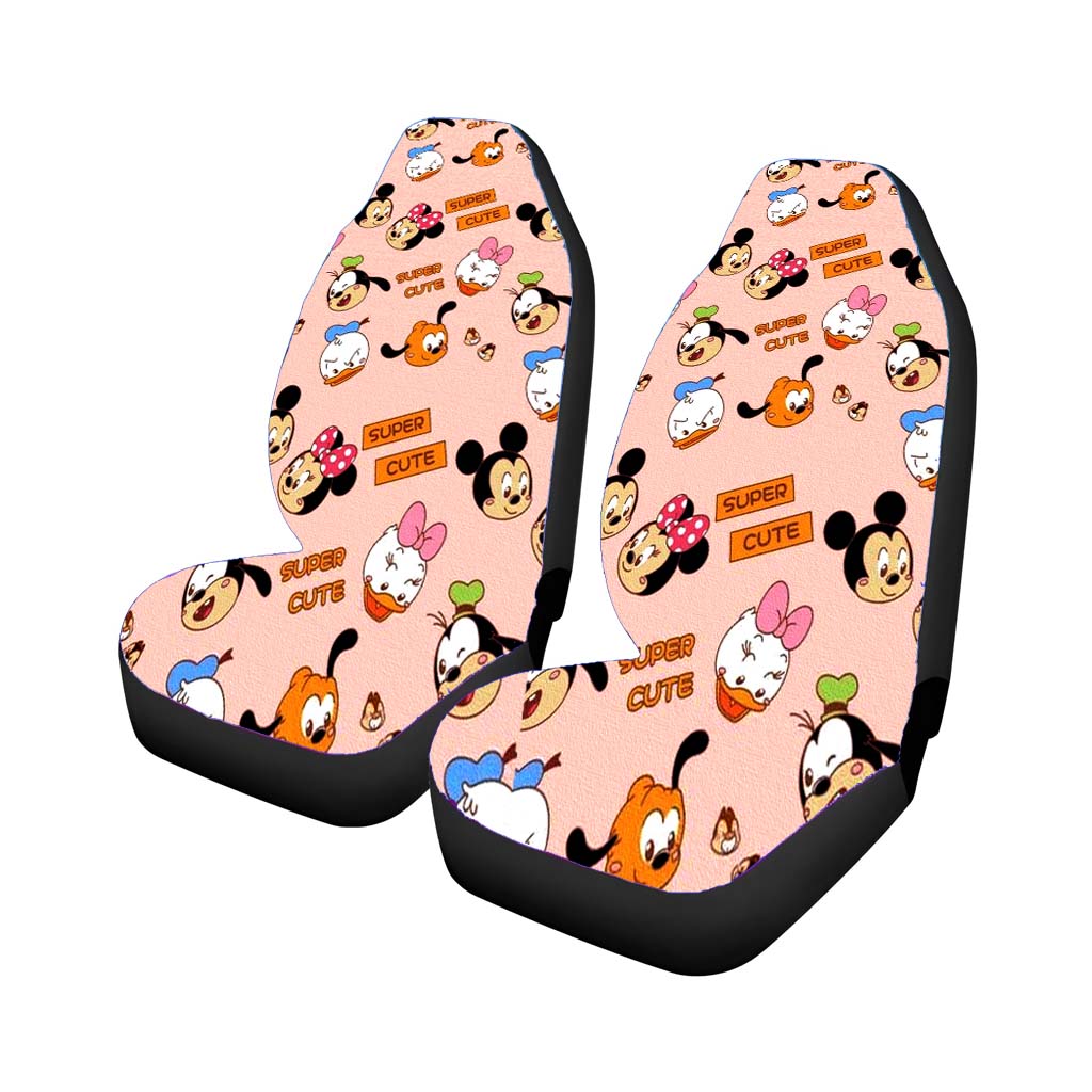 Mickey Minnie And Friends Cute Doodle Car Seat Covers