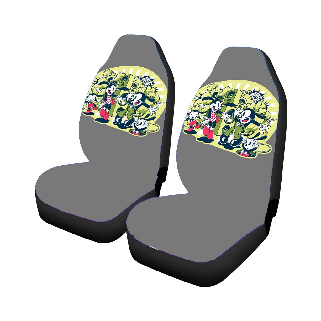 Mickey Mouse Dance Hiphop Style Cartoon Illustr Car Seat Covers