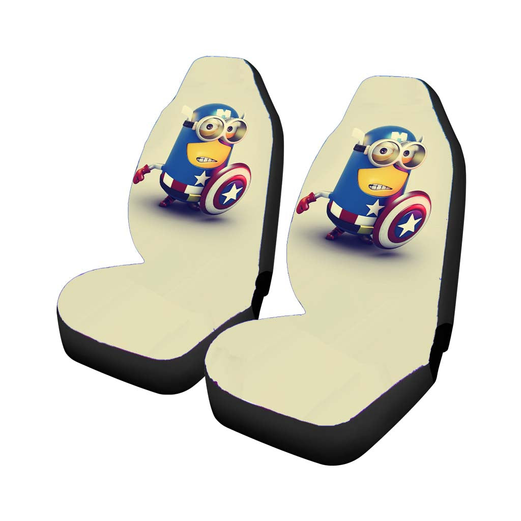 Minion Captain America D Car Seat Covers