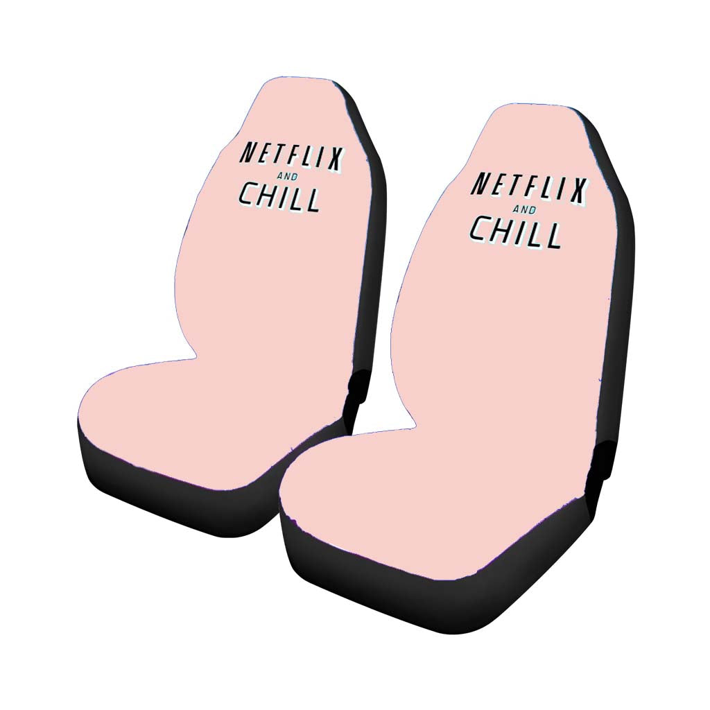 Netflix And Chill Pink Car Seat Covers