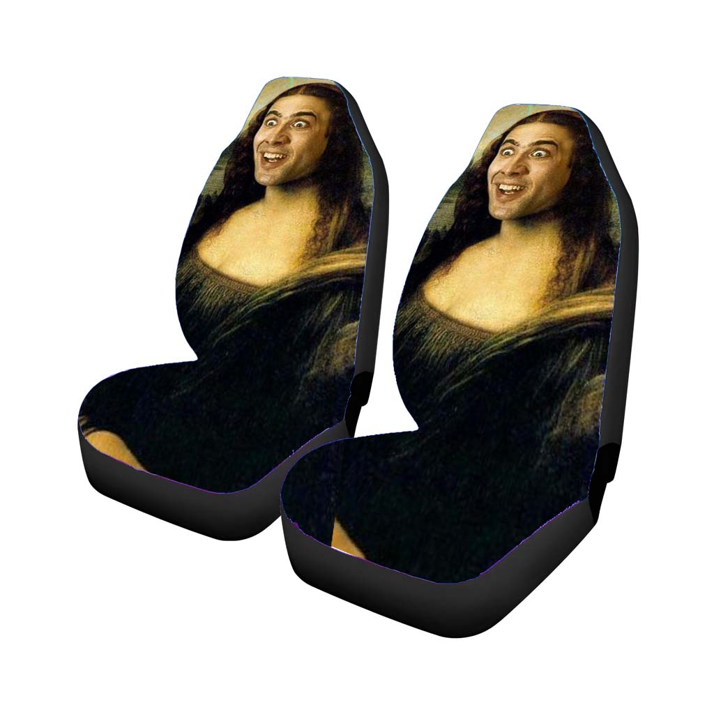 Nicolas Cage As Mona Lisa Car Seat Covers