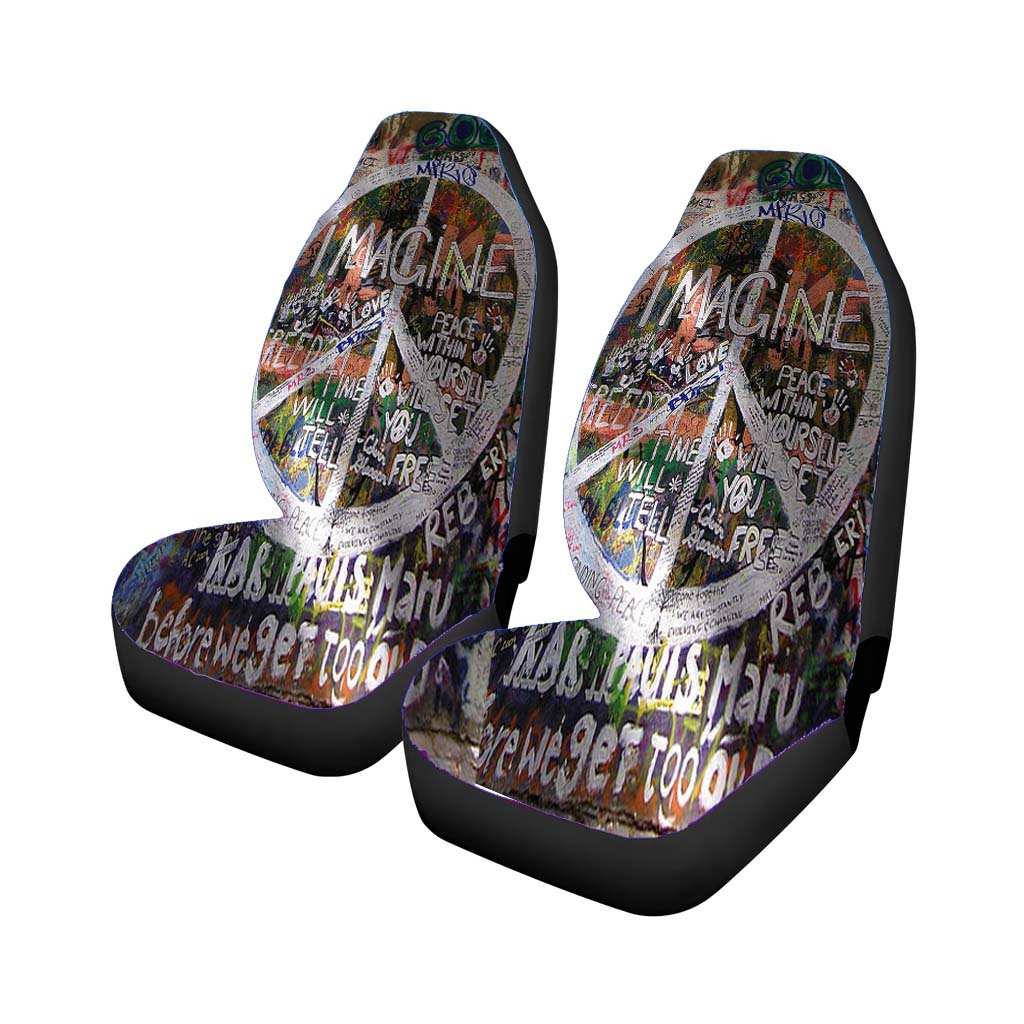 Peace Sign Graffiti Car Seat Covers