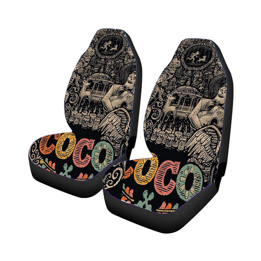 Pixar Coco Vintage Poster Car Seat Covers Universal Fit