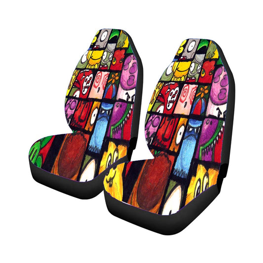 Plants Vs Zombies Cartoon Wallpaper Car Seat Covers Universal Fit