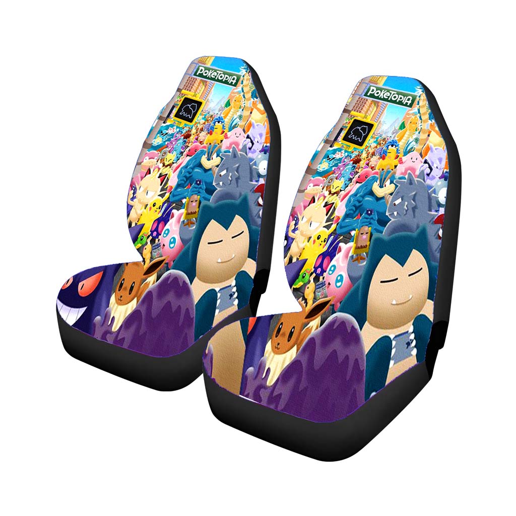 Pokemon All Character In The City Car Seat Covers