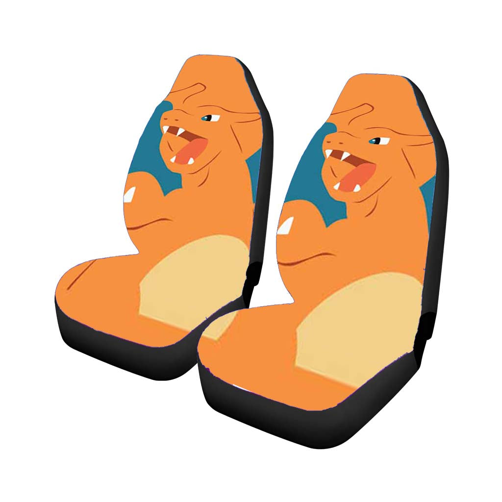 Pokemon Charizard Orange Bkg Car Seat Covers