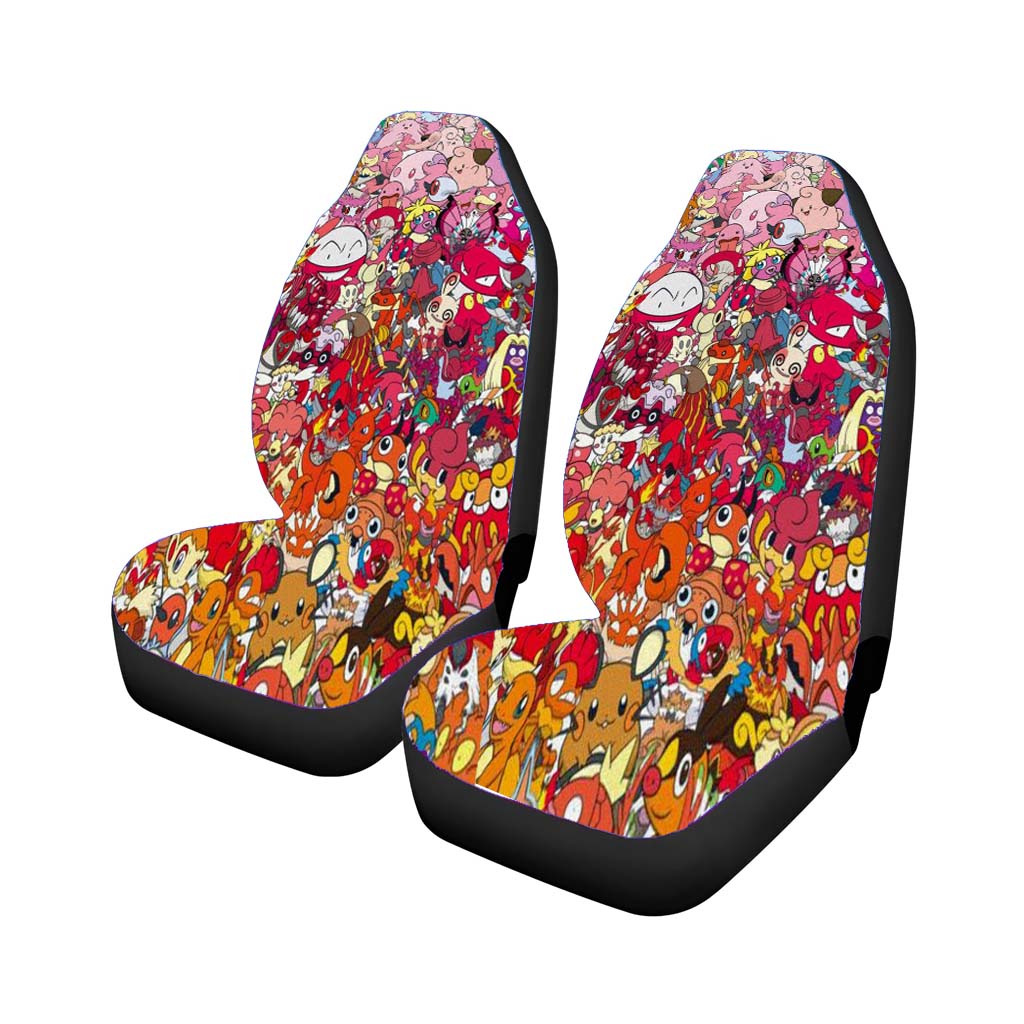 Pokemon Color Spectrum Pink To Orange Car Seat Covers