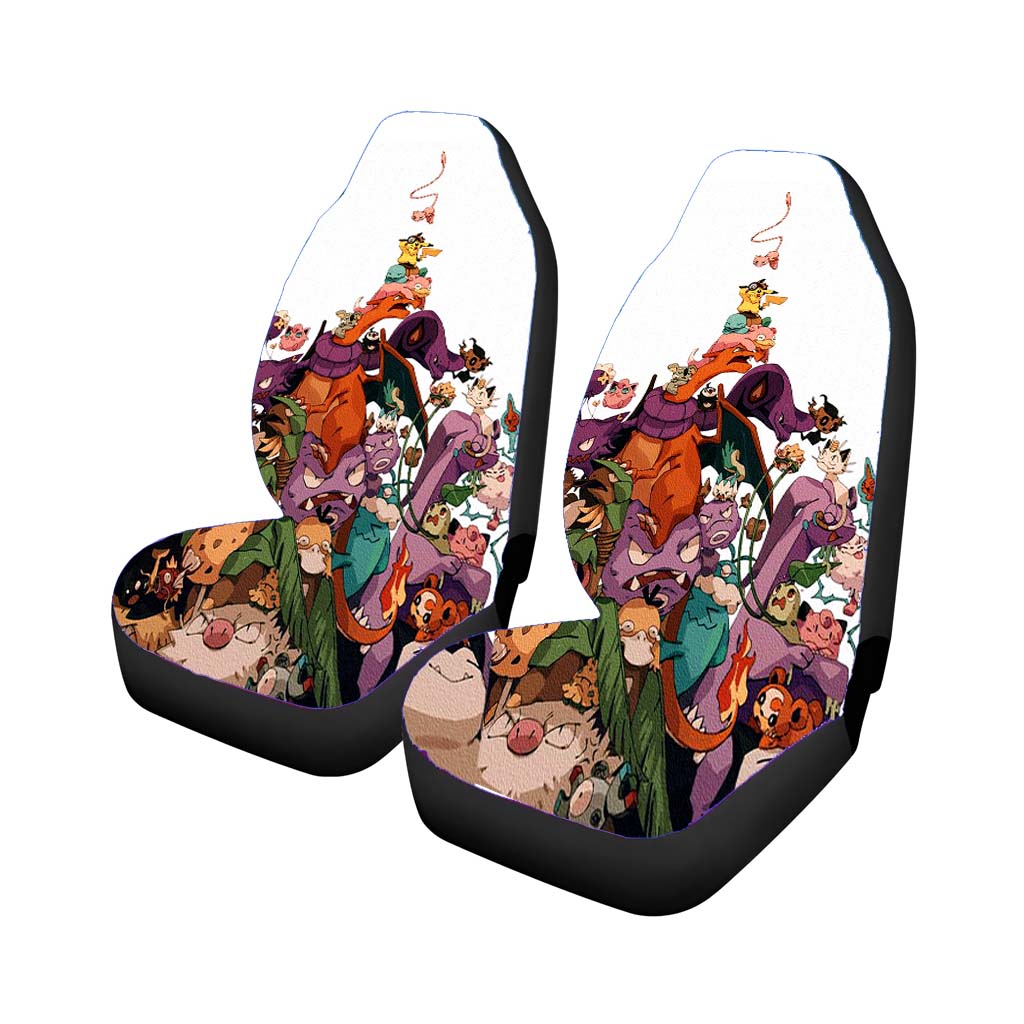 Pokemon Doodle All Characters And Elements Car Seat Covers