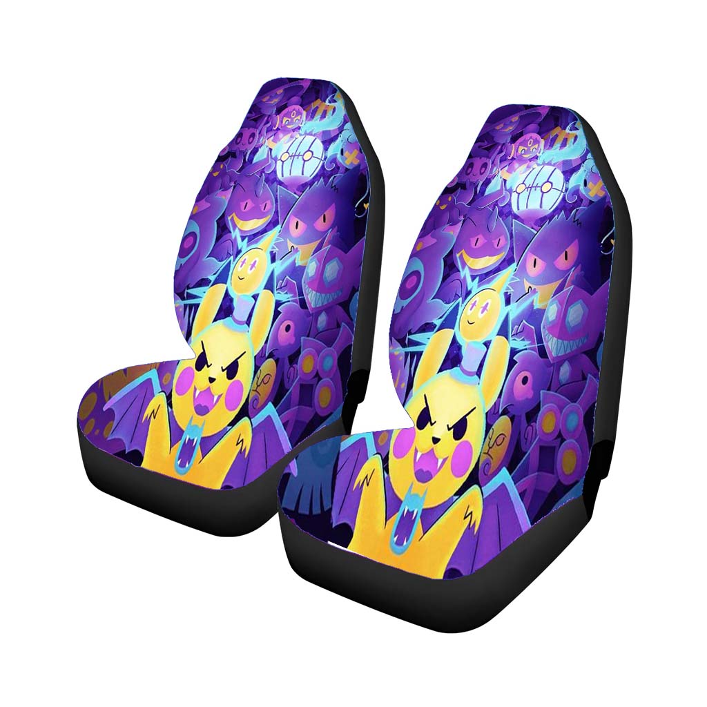 Pokemon Halloween Ghost Type With Pikachu Car Seat Covers