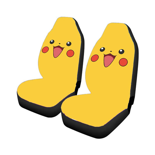 Pokemon Pikachu Happy Face Car Seat Covers Universal Fit