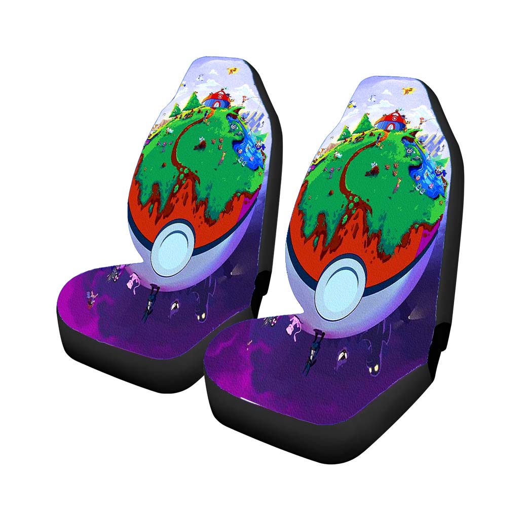 Pokemon Poster Earth Pokeballs Car Seat Covers