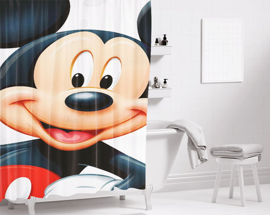 Mickey Mouse 3 Bathroom Shower Curtain Fabric Waterproof