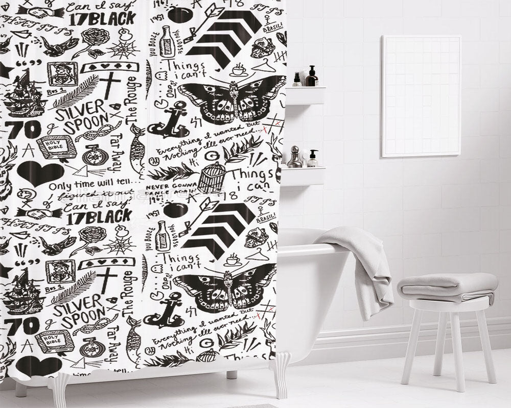 7 Up Logo Drink Bathroom Shower Curtain Fabric Waterproof | 66 X 72 Inch