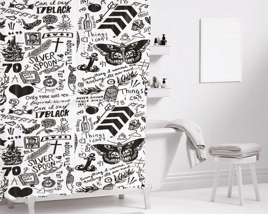 7 Up Logo Drink Bathroom Shower Curtain Fabric Waterproof | 66 X 72 Inch