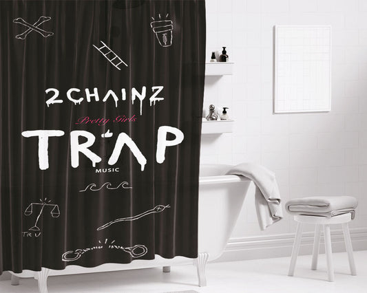 7Up Free Sugar Soft Drink Cans Bathroom Shower Curtain Fabric Waterproof | 66 X 72 Inch