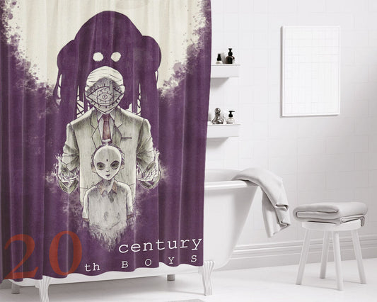 10 Deep Art Logo Bathroom Shower Curtain Fabric Waterproof | 66 X 72 Inch