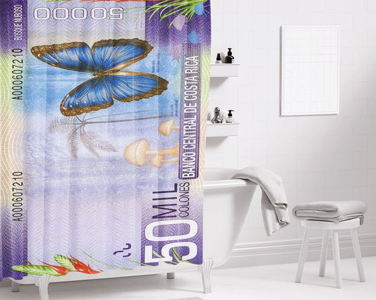 46 V Rossi 2 Bathroom Shower Curtain Fabric Waterproof | 66 X 72 Inch