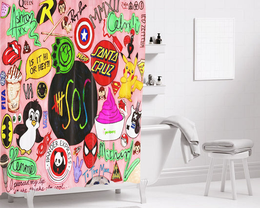 50 Cent Wallpaper Iphone Bathroom Shower Curtain Fabric Waterproof | 66 X 72 Inch