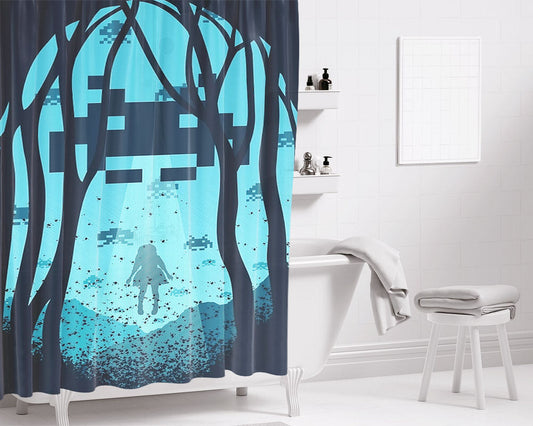 90S Girl Bathroom Shower Curtain Fabric Waterproof | 66 X 72 Inch
