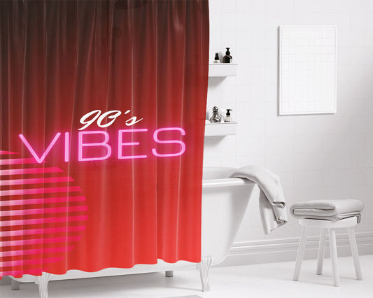 1984 Punk Type Bathroom Shower Curtain Fabric Waterproof | 66 X 72 Inch