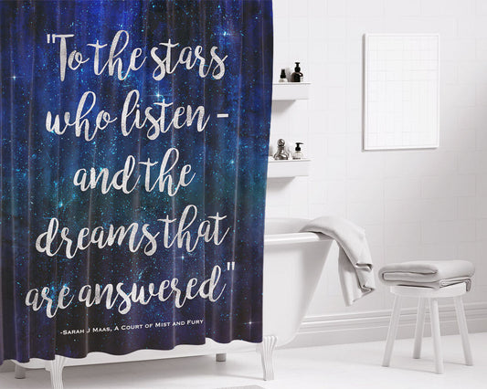 A Court Of Mist And Fury Candy Quote Bathroom Shower Curtain Fabric Waterproof | 66 X 72 Inch