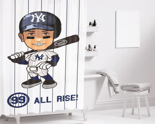 Aaron Judge All Rise Bathroom Shower Curtain Fabric Waterproof | 66 X 72 Inch