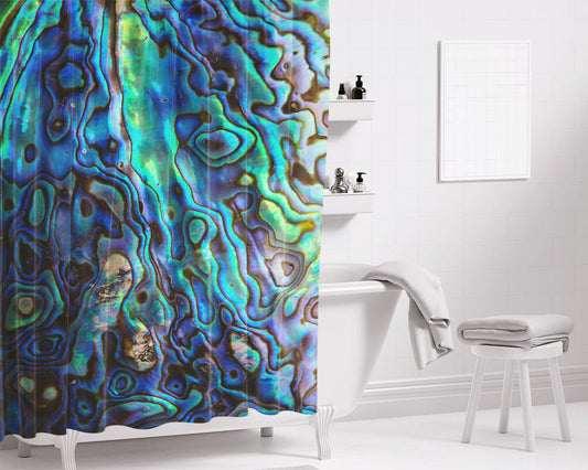 Abalon Art Bathroom Shower Curtain Fabric Waterproof | 66 X 72 Inch
