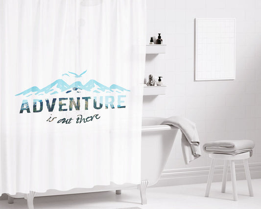 Adventure Is Out There Bathroom Shower Curtain Fabric Waterproof | 66 X 72 Inch