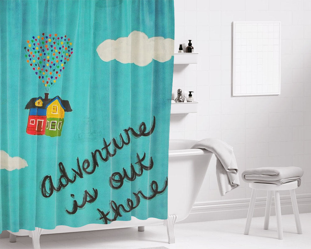 Adventure Is Still Out There Bathroom Shower Curtain Fabric Waterproof | 66 X 72 Inch