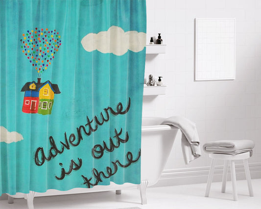 Adventure Is Still Out There Bathroom Shower Curtain Fabric Waterproof | 66 X 72 Inch