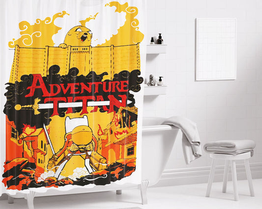 Adventure Titan Bathroom Shower Curtain Fabric Waterproof | 66 X 72 Inch