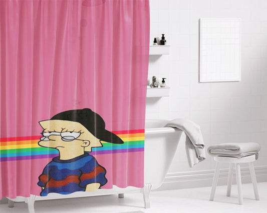 Aesthetic Wallpaper Bathroom Shower Curtain Fabric Waterproof | 66 X 72 Inch