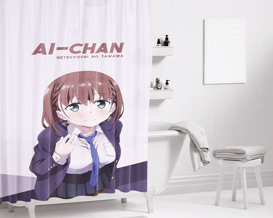 Ai-Chan Bathroom Shower Curtain Fabric Waterproof | 66 X 72 Inch