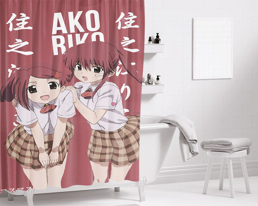 Ako And Riko Bathroom Shower Curtain Fabric Waterproof | 66 X 72 Inch