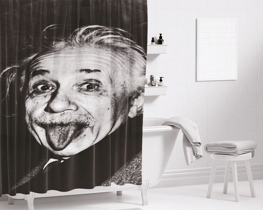 Albert Einstein Bathroom Shower Curtain Fabric Waterproof | 66 X 72 Inch