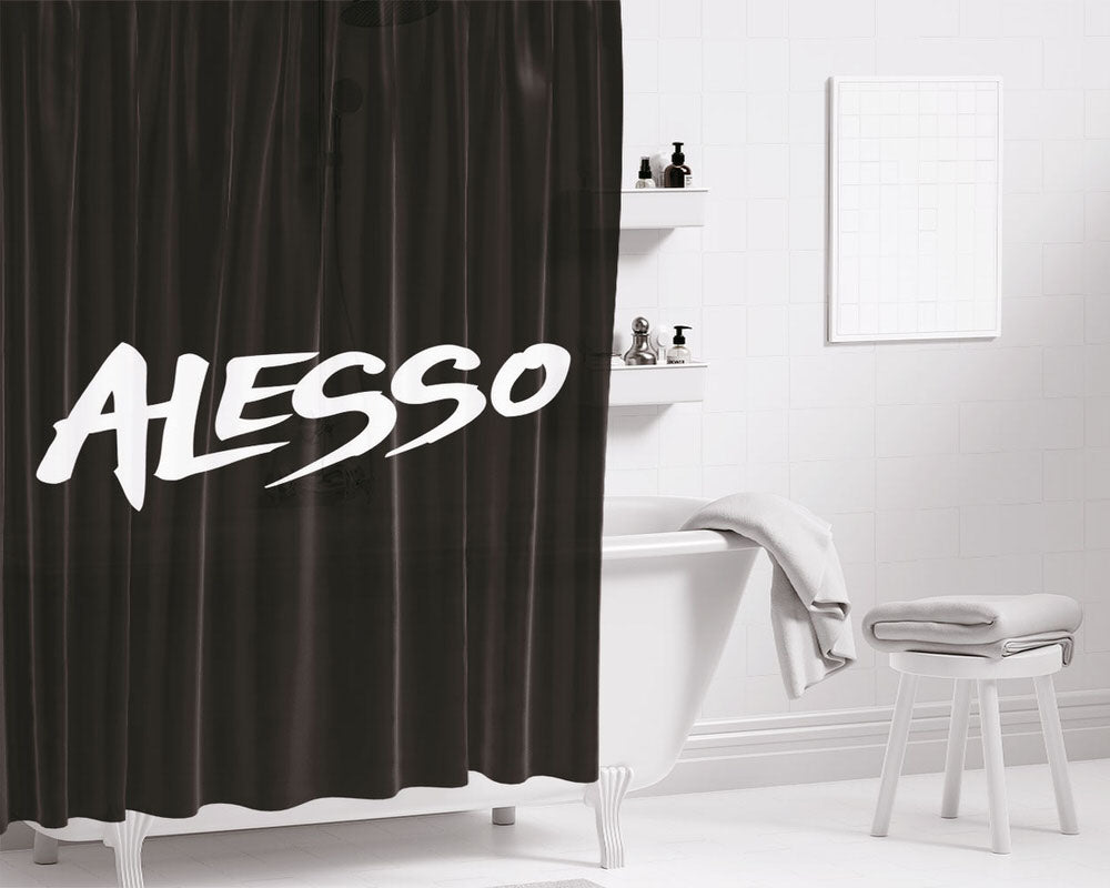 Alesso Logo Bathroom Shower Curtain Fabric Waterproof | 66 X 72 Inch