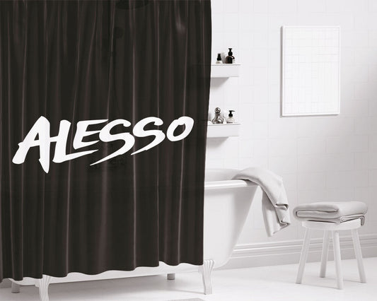 Alesso Logo Bathroom Shower Curtain Fabric Waterproof | 66 X 72 Inch