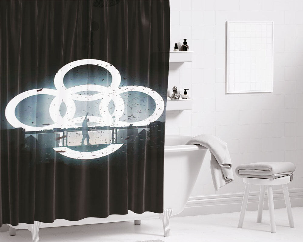 Alesso World Bathroom Shower Curtain Fabric Waterproof | 66 X 72 Inch