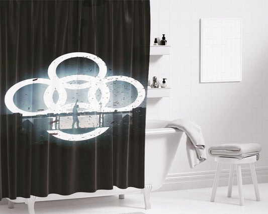 Alesso World Bathroom Shower Curtain Fabric Waterproof | 66 X 72 Inch